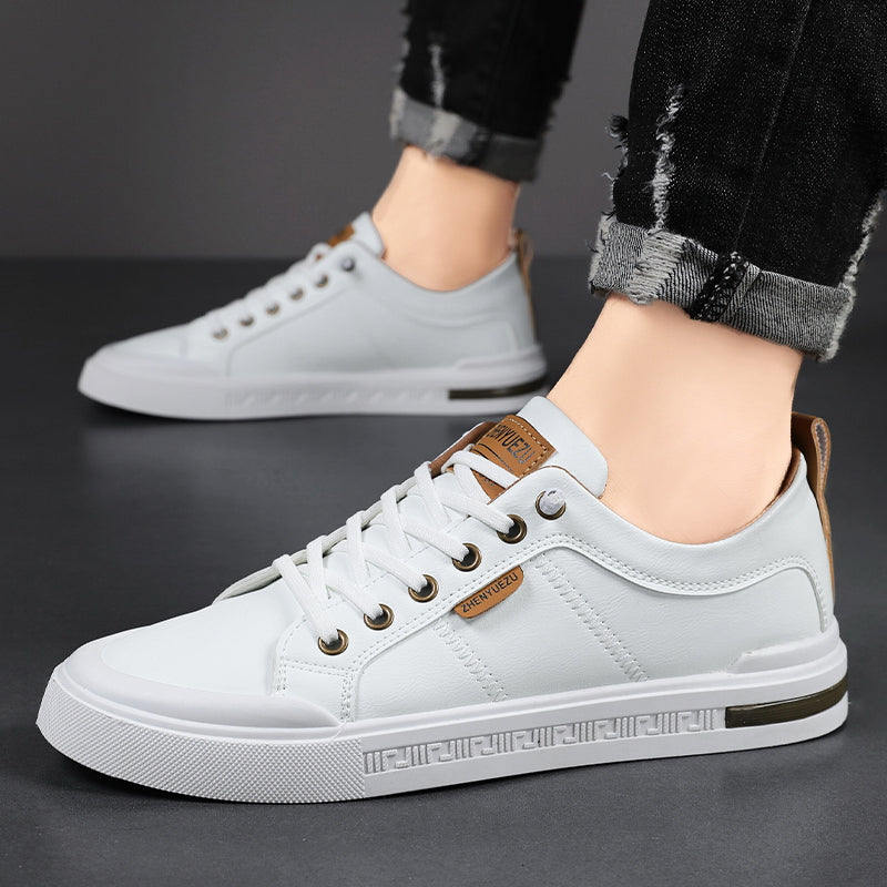 Men's Two-Tone Lace-Up Cupsole Trainers