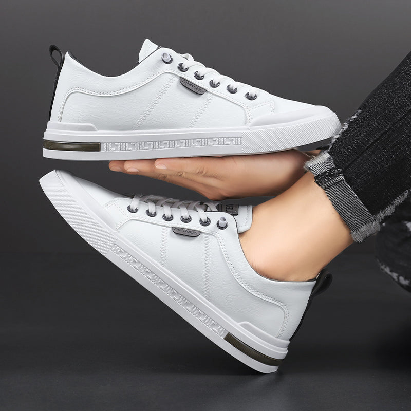 Men's Two-Tone Lace-Up Cupsole Trainers