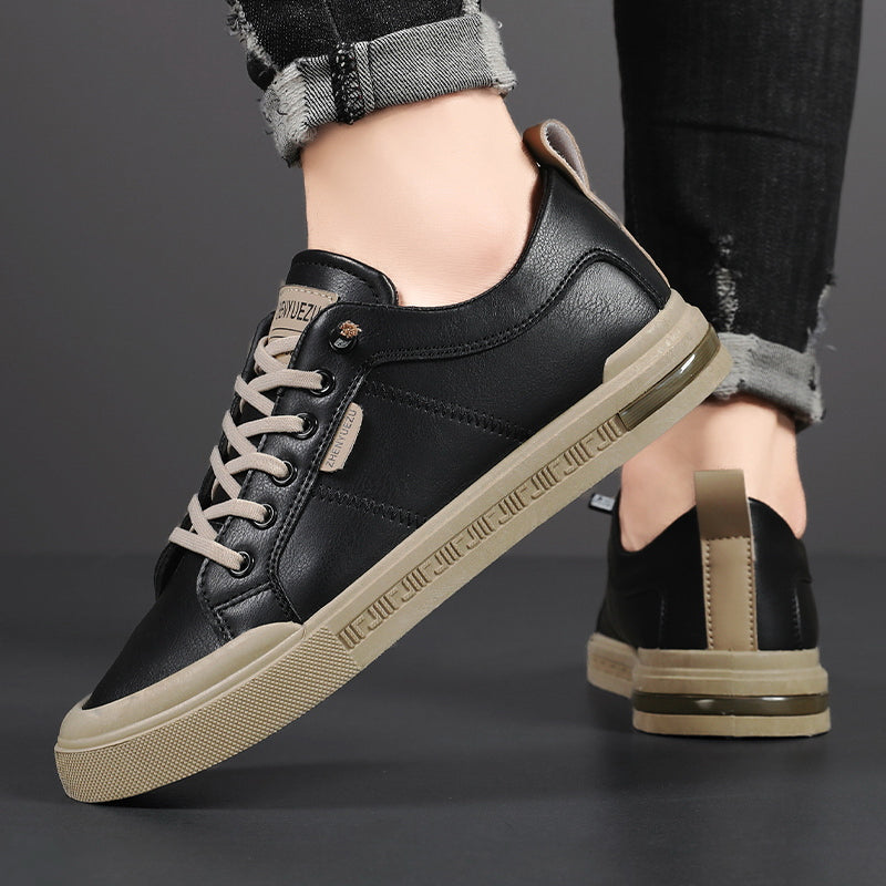 Men's Two-Tone Lace-Up Cupsole Trainers