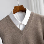 Kacob | Men's V-Neck Sleeveless Knitted Vest