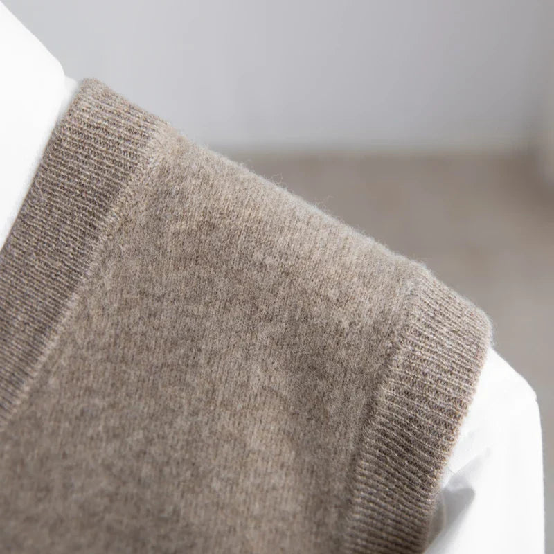 Kacob | Men's V-Neck Sleeveless Knitted Vest