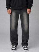 Kacob | Men's Vintage Washed Straight Leg Jeans