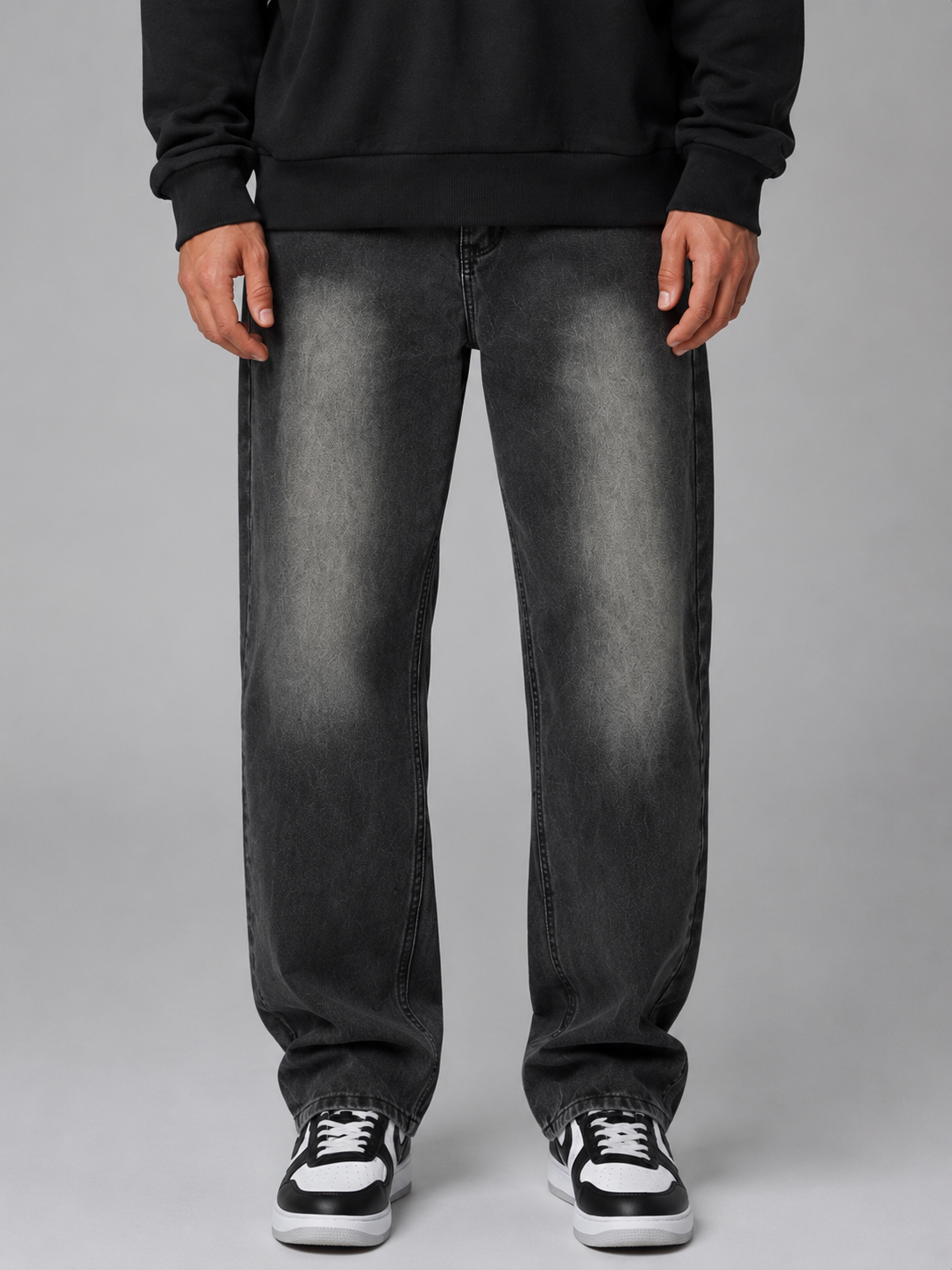 Kacob | Men's Vintage Washed Straight Leg Jeans