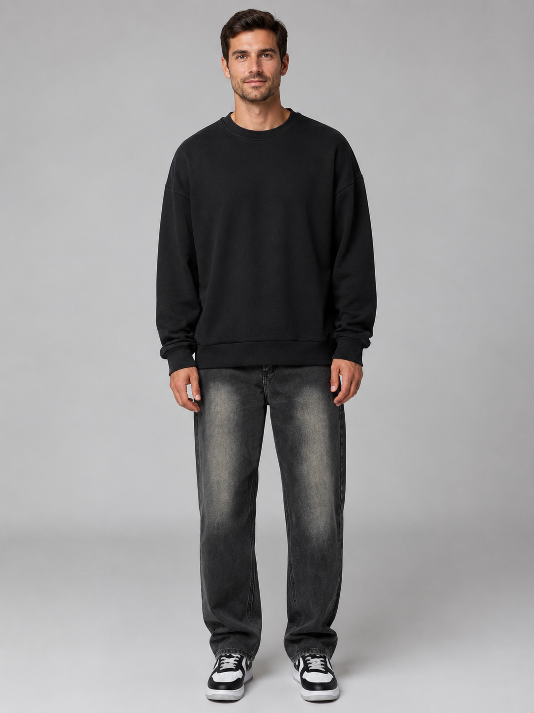 Kacob | Men's Vintage Washed Straight Leg Jeans