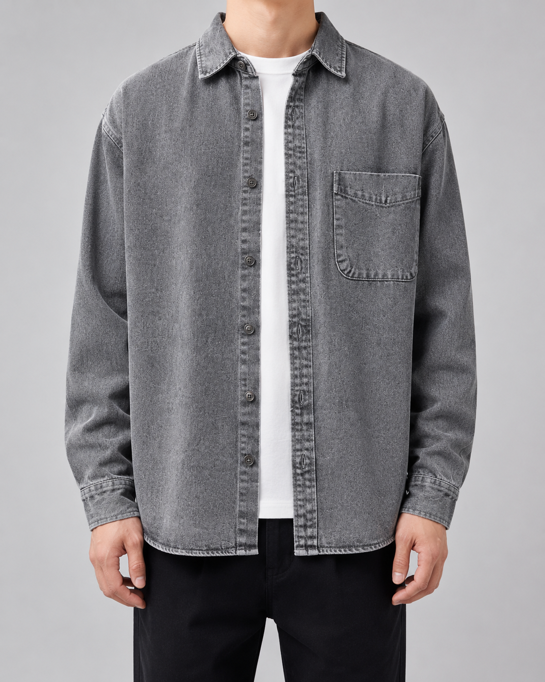 Kacob | Men's Washed Denim Overshirt