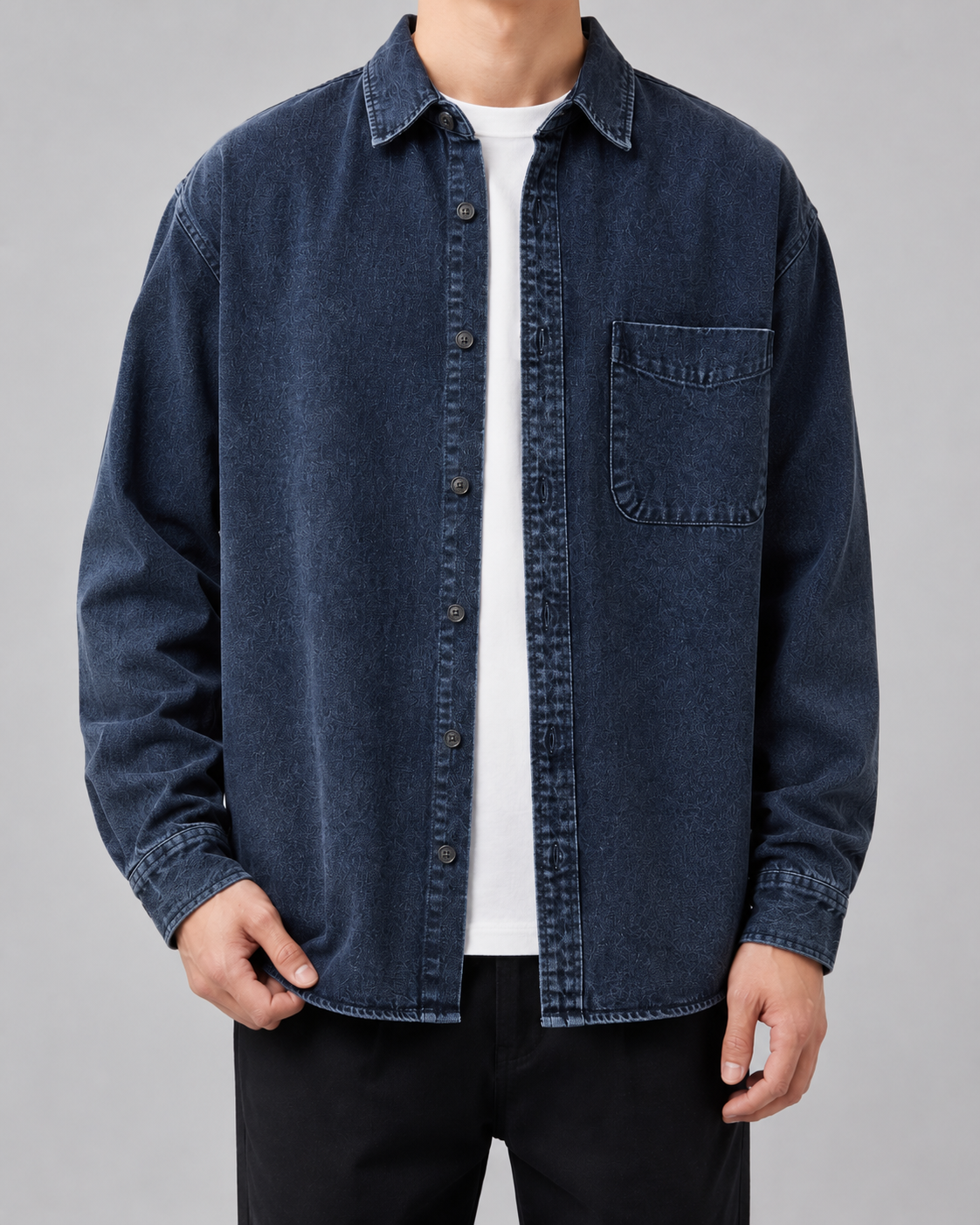Kacob | Men's Washed Denim Overshirt