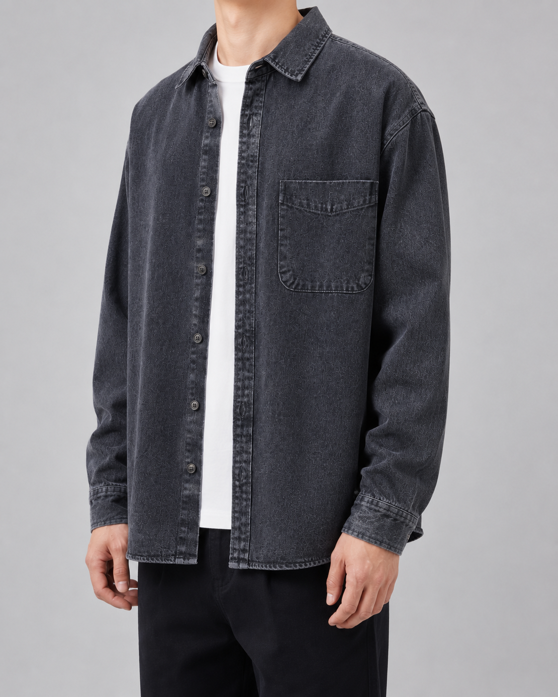 Kacob | Men's Washed Denim Overshirt
