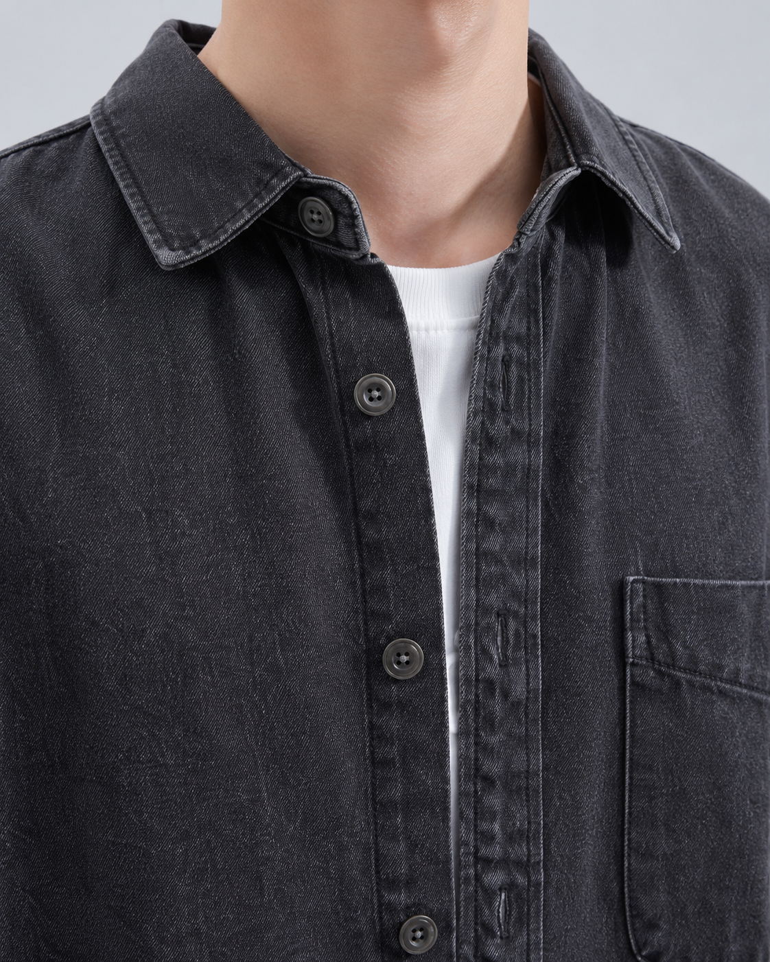 Kacob | Men's Washed Denim Overshirt