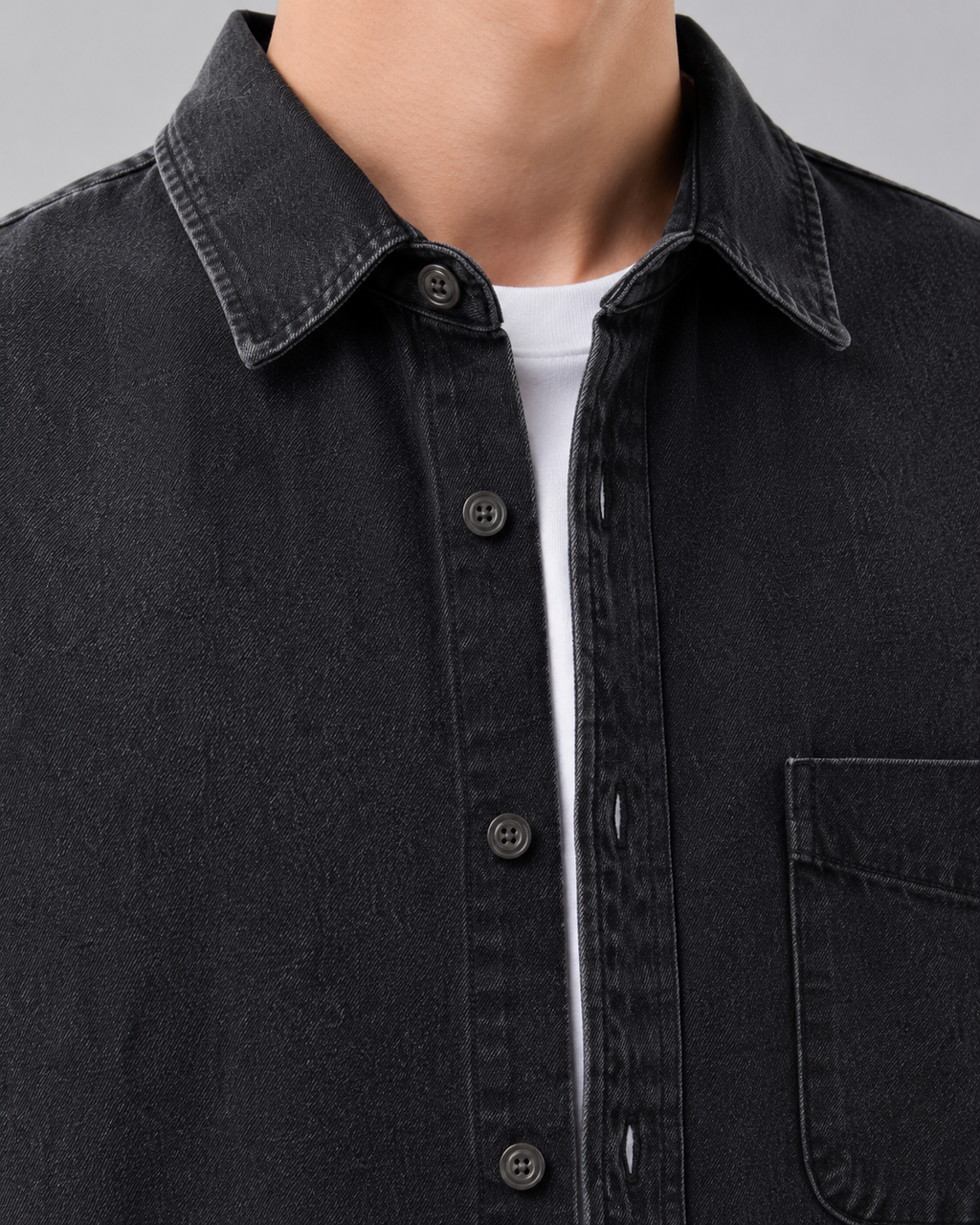Kacob | Men's Washed Denim Overshirt