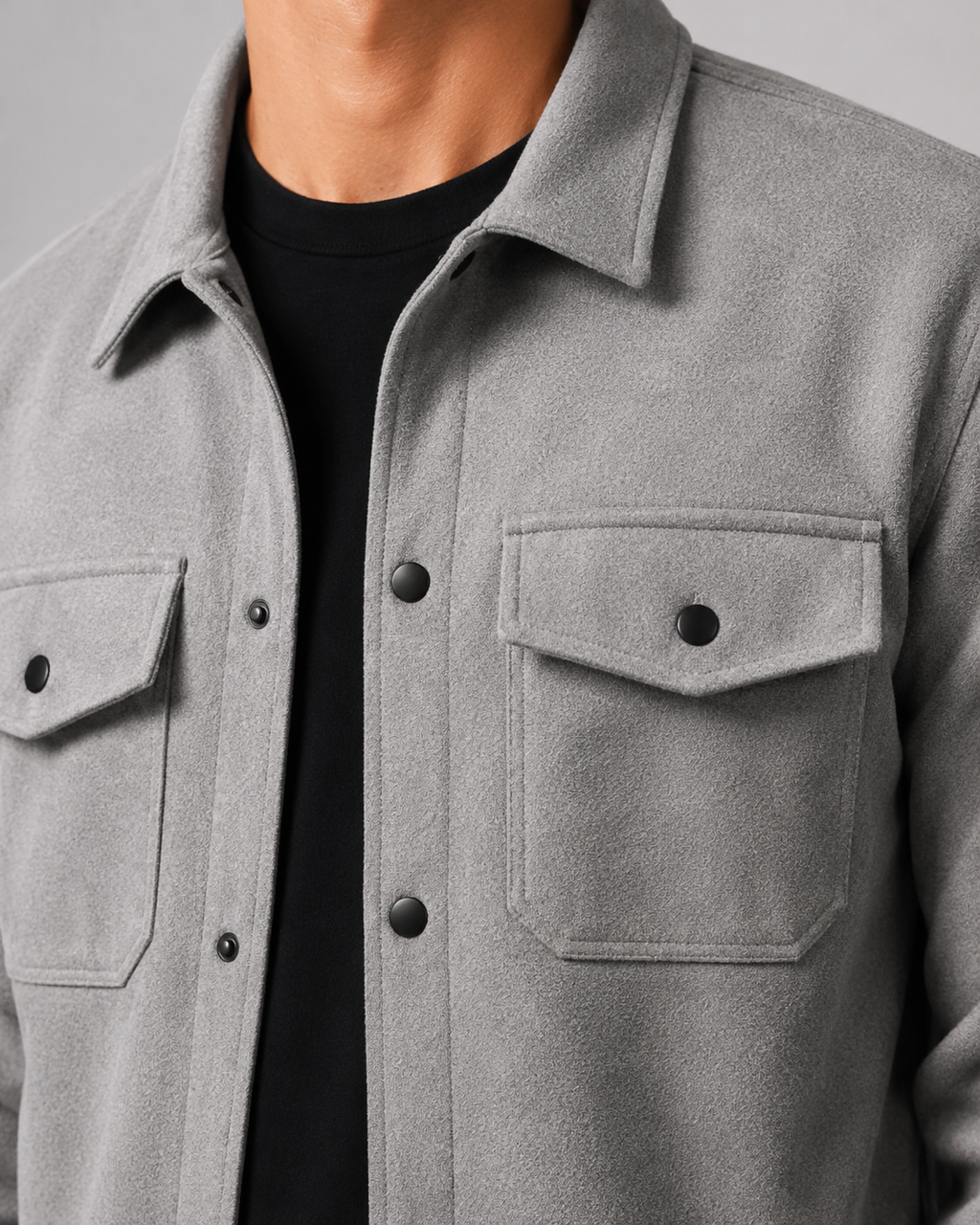 Kacob | Men's Wool-Blend Overshirt Jacket