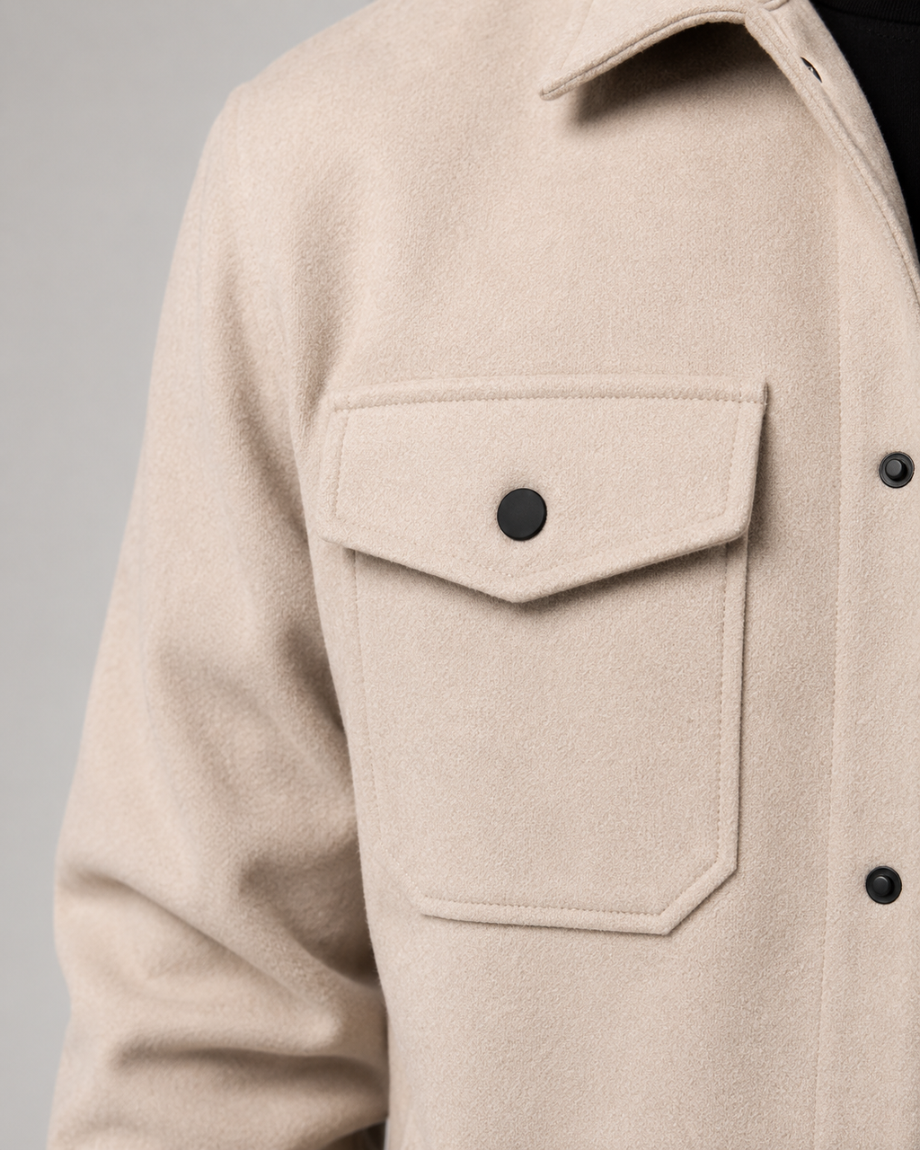 Kacob | Men's Wool-Blend Overshirt Jacket