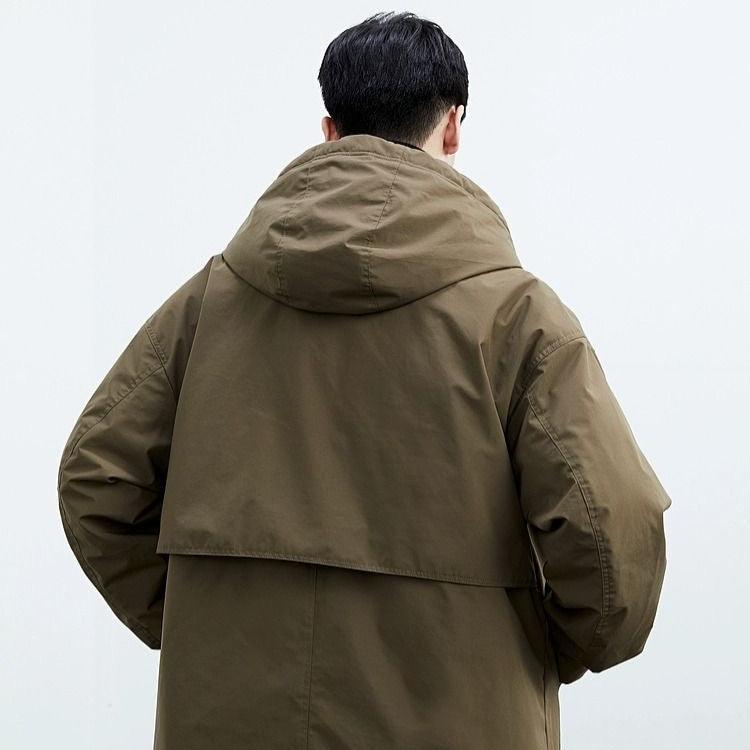 Kacob | Men's Wool-Blend Single-Breasted Winter Longline Coat
