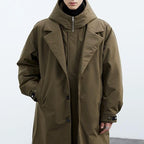 Kacob | Men's Wool-Blend Single-Breasted Winter Longline Coat
