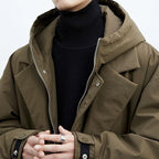 Kacob | Men's Wool-Blend Single-Breasted Winter Longline Coat