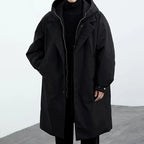Kacob | Men's Wool-Blend Single-Breasted Winter Longline Coat