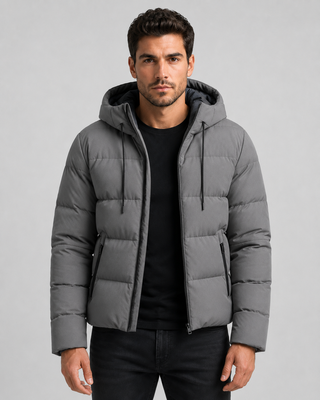 Kacob | Men's Zip Pocket Winter Puffer Jacket