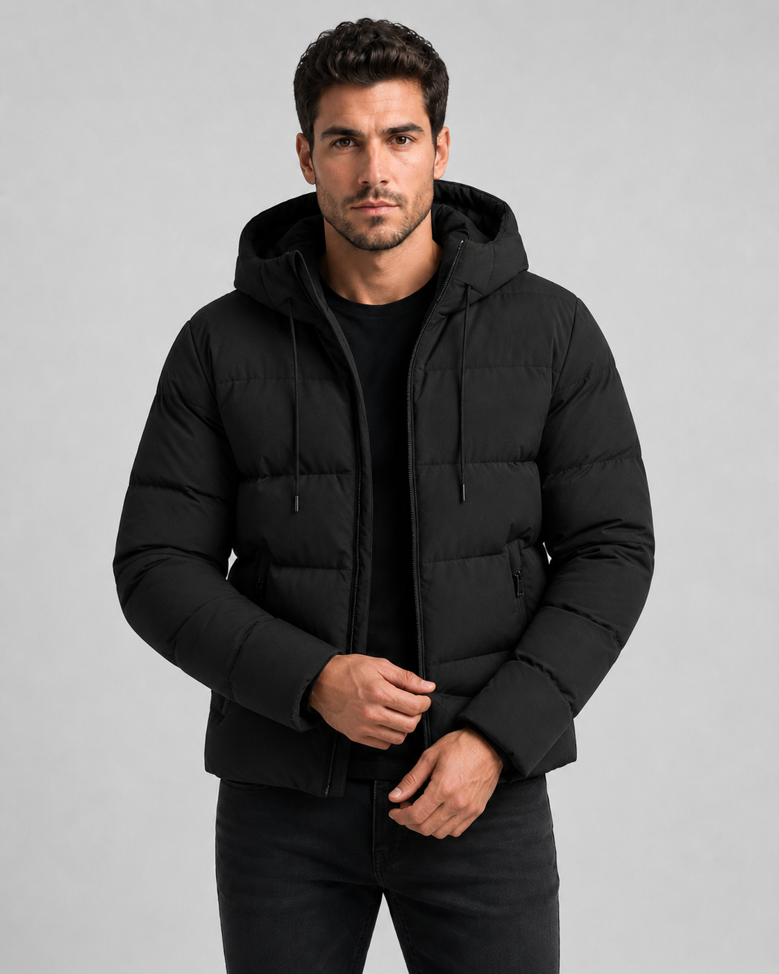 Kacob | Men's Zip Pocket Winter Puffer Jacket