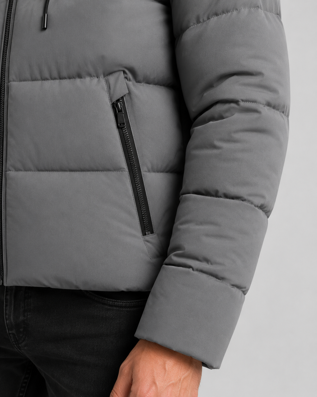 Kacob | Men's Zip Pocket Winter Puffer Jacket