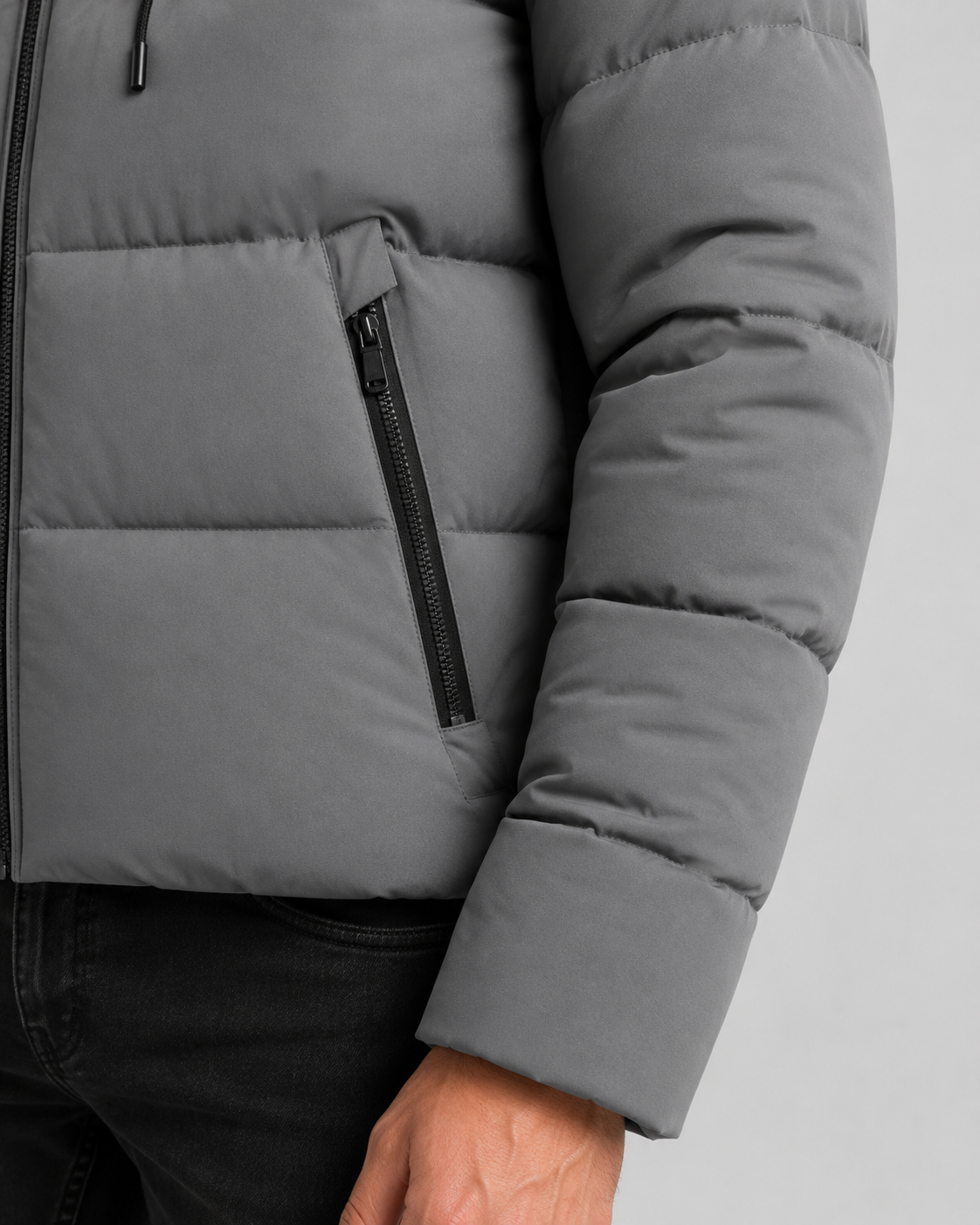 Kacob | Men's Zip Pocket Winter Puffer Jacket