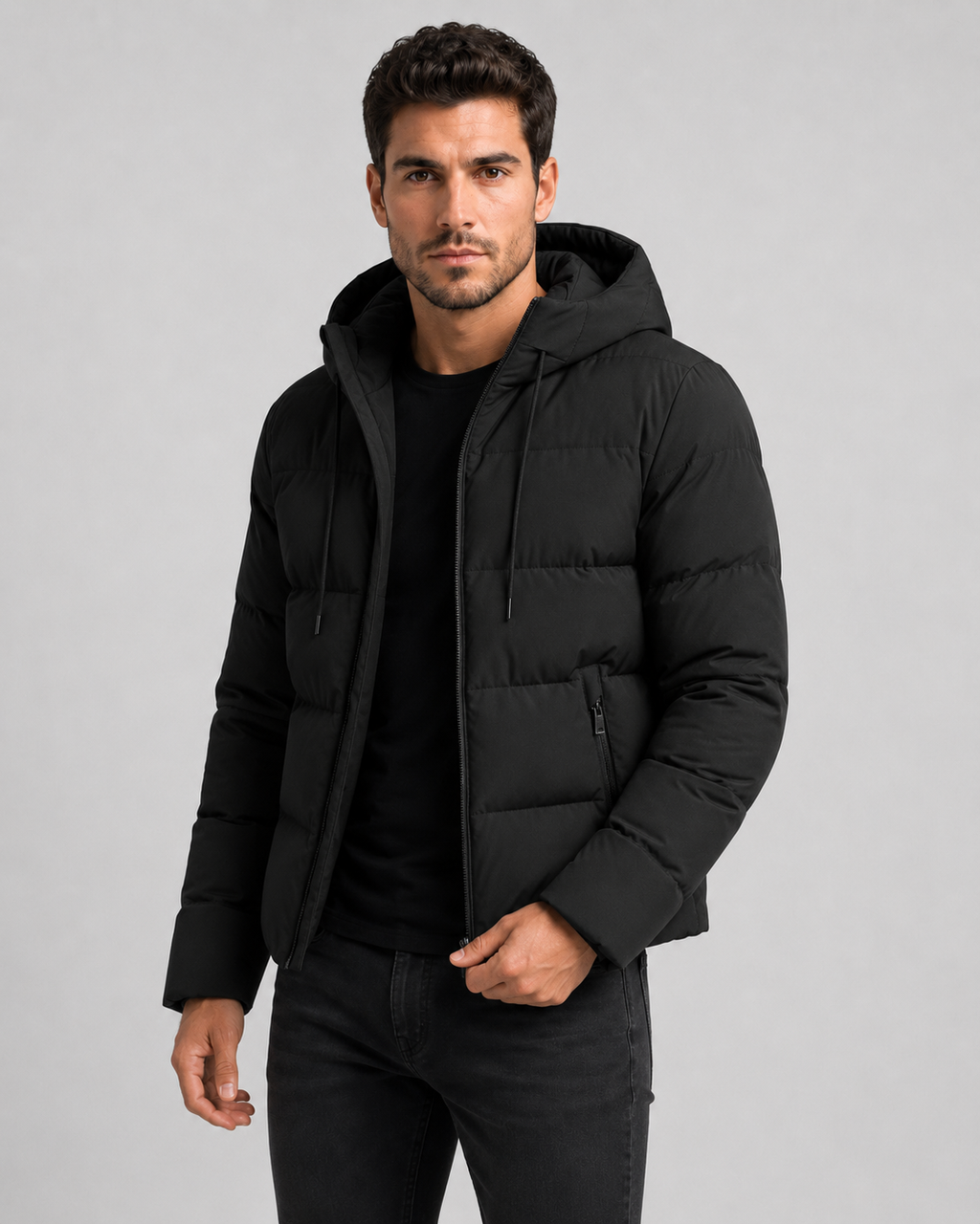 Kacob | Men's Zip Pocket Winter Puffer Jacket