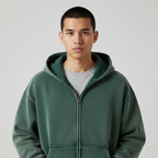 Kacob | Men's Zip-Up Drawstring Hoodie