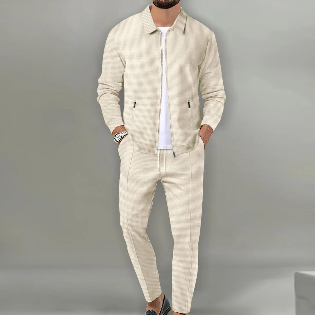 Men's Zip-Up Jacket and Drawstring Trousers Co-Ord Set