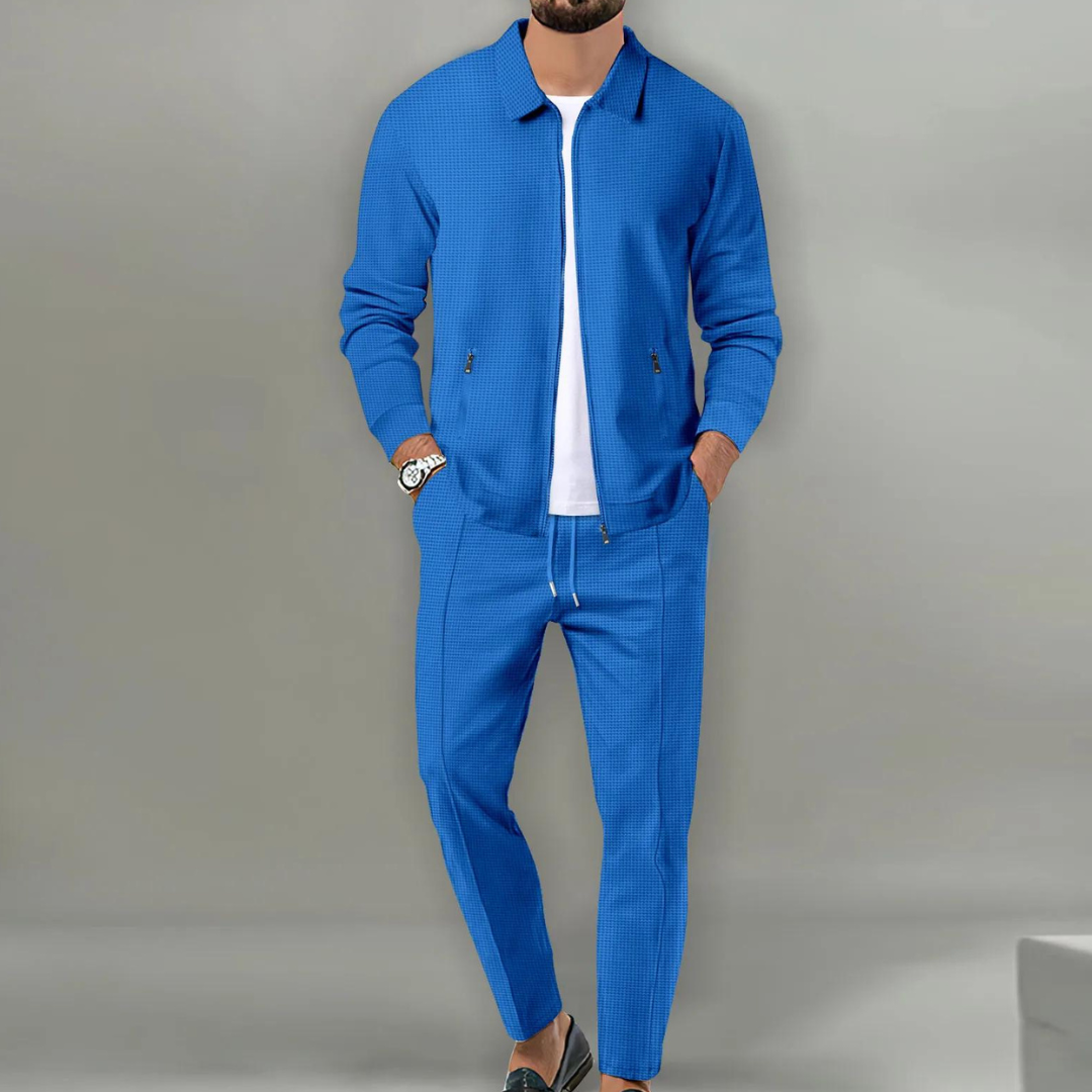 Men's Zip-Up Jacket and Drawstring Trousers Co-Ord Set