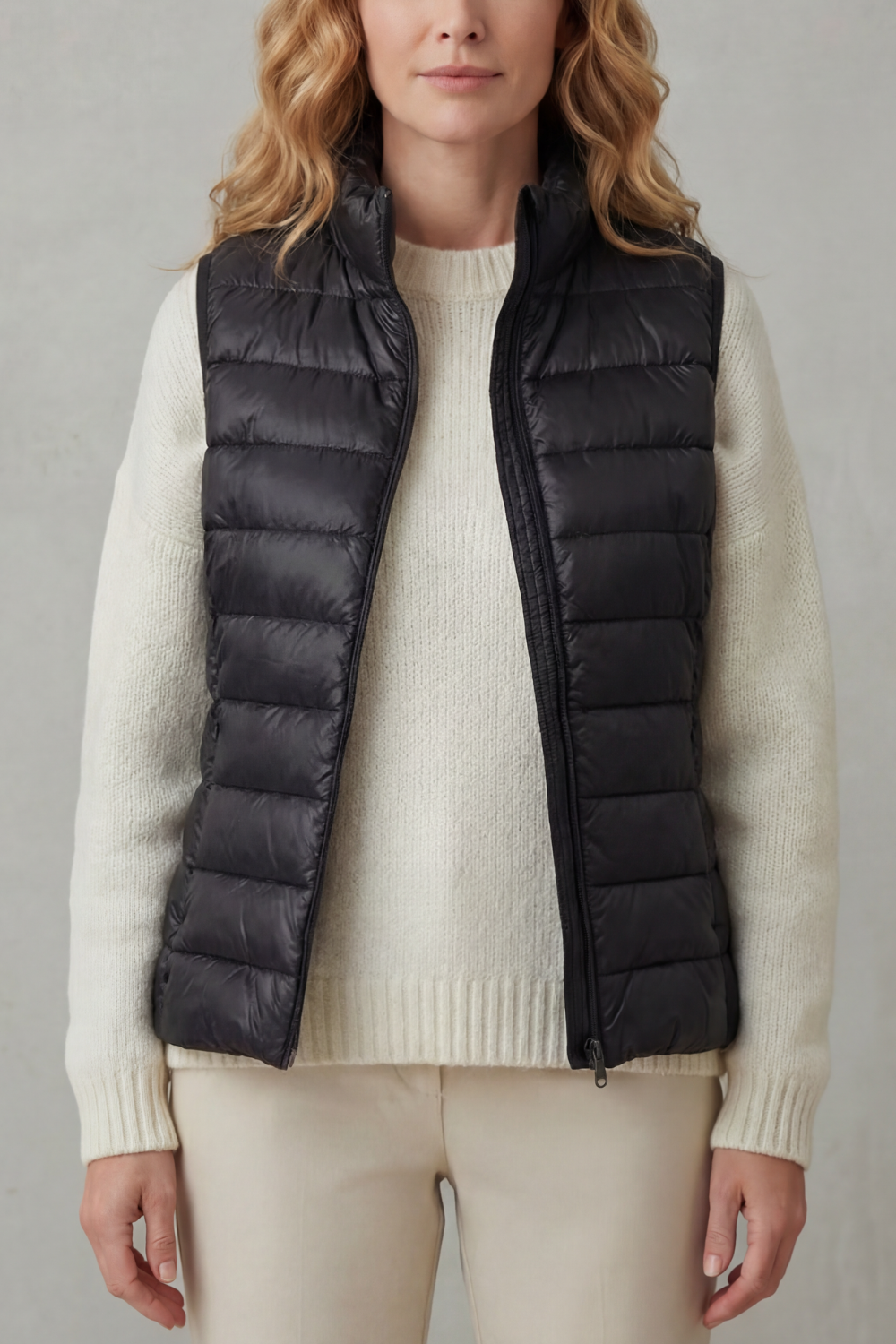 Kacob | Quilted Zip-Up Puffer Gilet