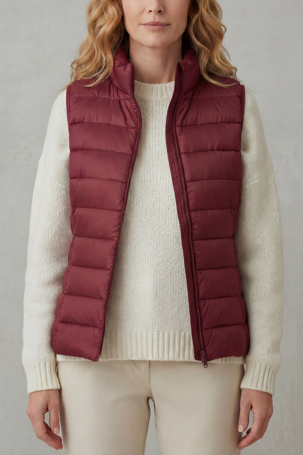 Kacob | Quilted Zip-Up Puffer Gilet