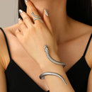 Kacob | Sculpted Serpent Cuff and Ring Set