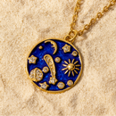 Kacob | Star and Moon Disc Pendant Necklace