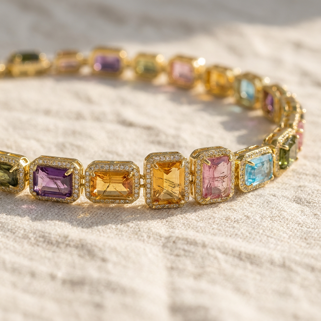 Kacob | Stone Charm Chain Necklace
