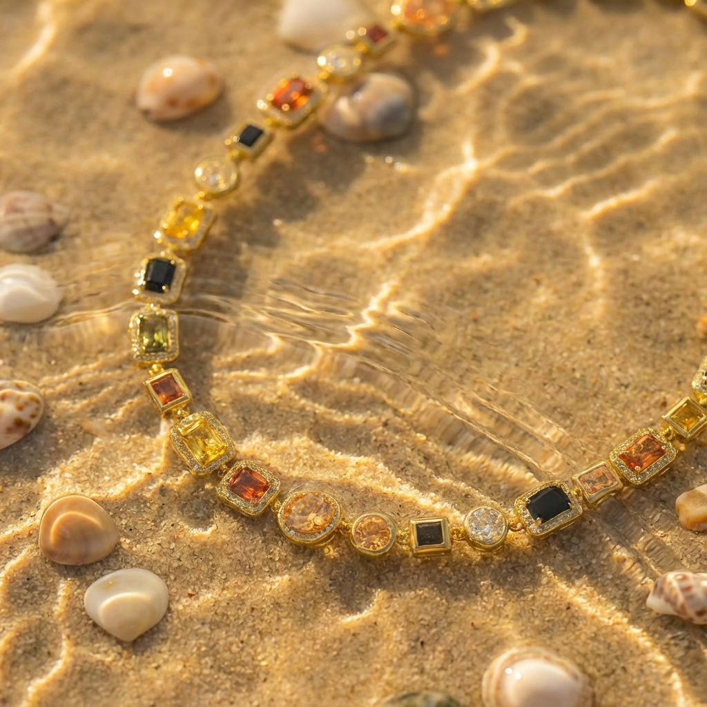 Kacob | Stone Charm Chain Necklace