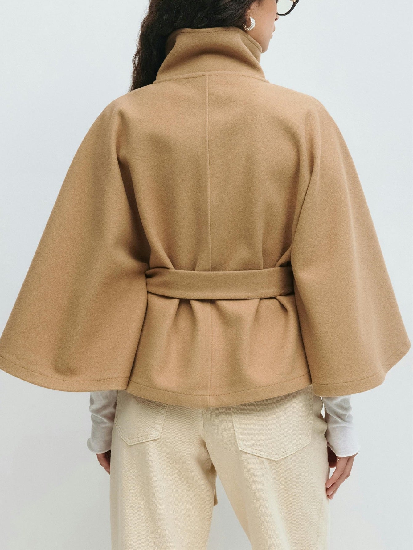 Kacob | Women's Belted Cape Coat