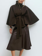 Kacob | Women's Belted Cape Coat