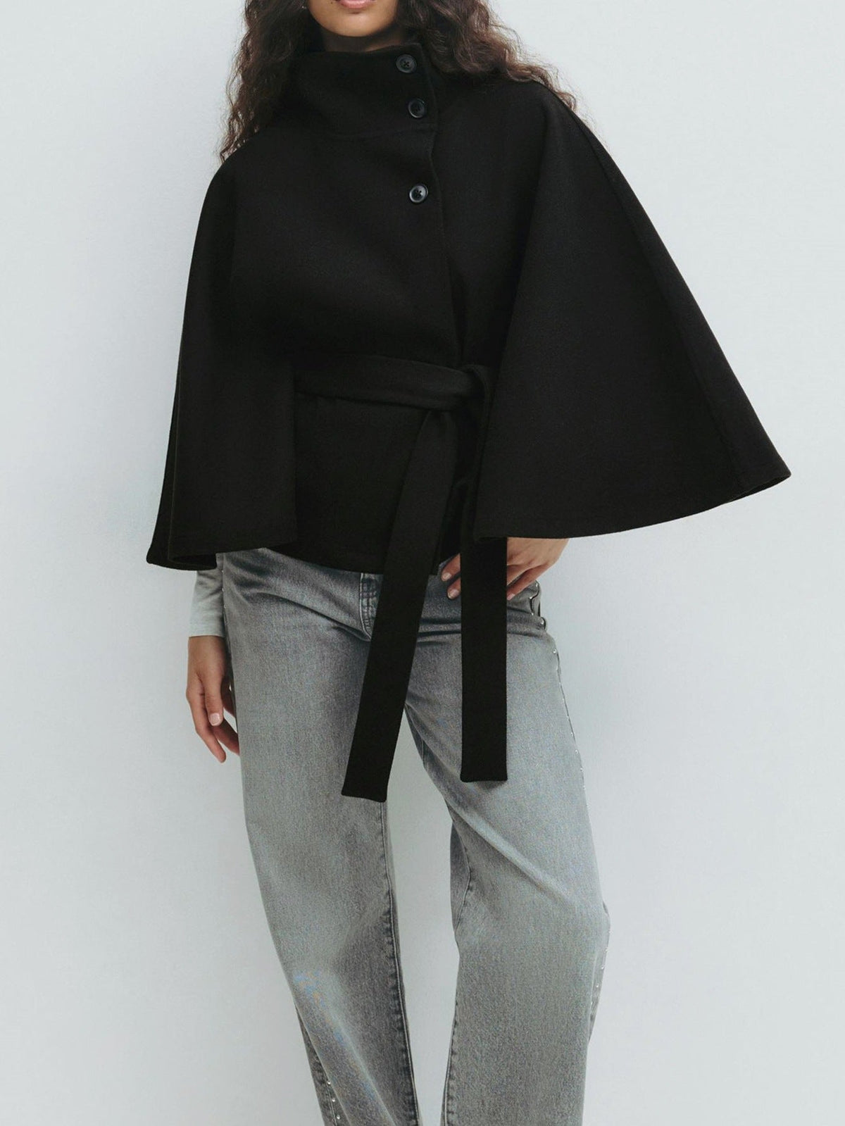Kacob | Women's Belted Cape Coat