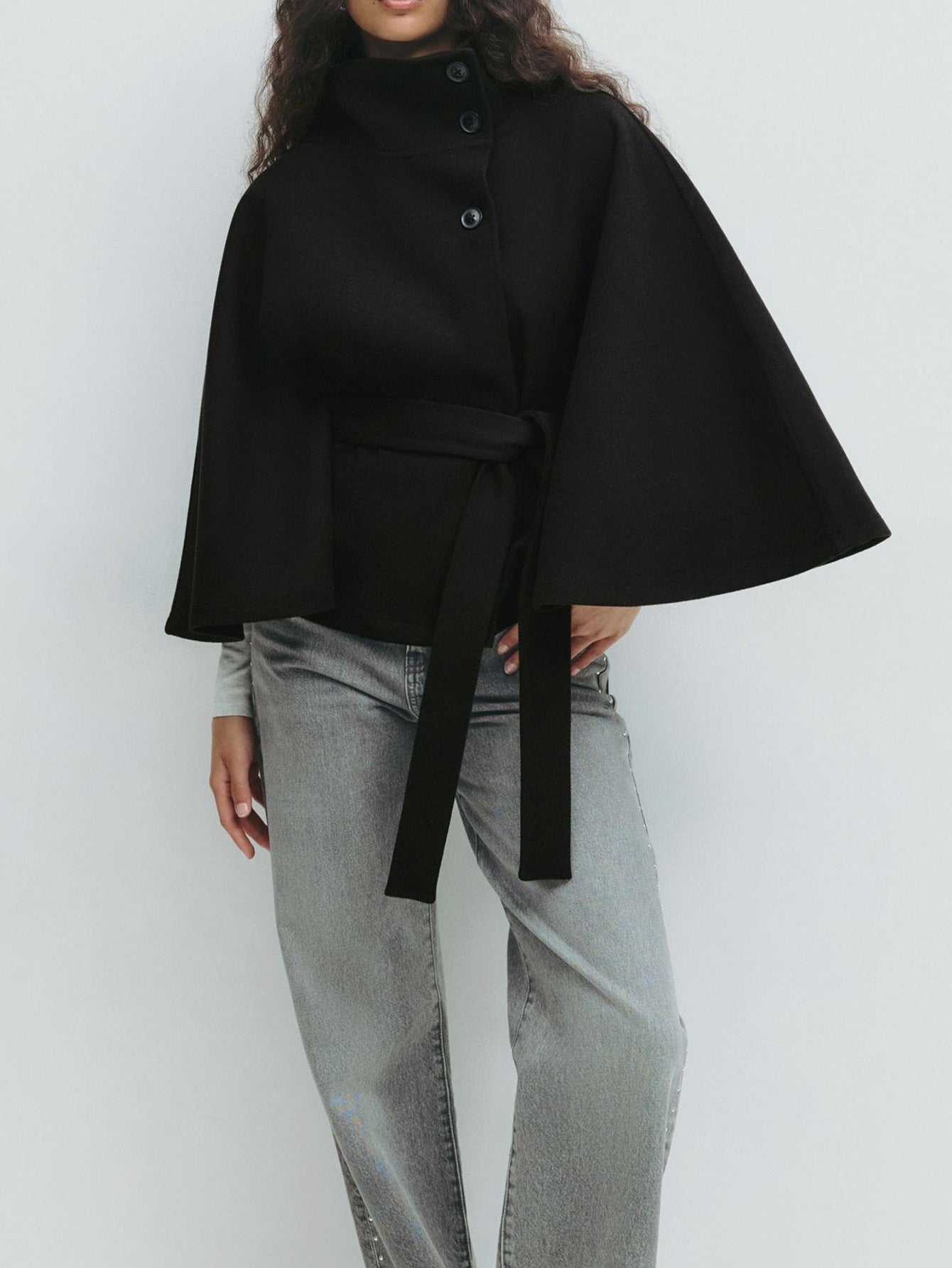 Kacob | Women's Belted Cape Coat