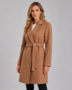 Kacob | Women's Belted Long Wrap Coat