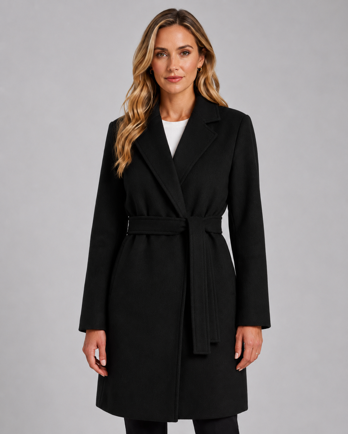 Kacob | Women's Belted Long Wrap Coat