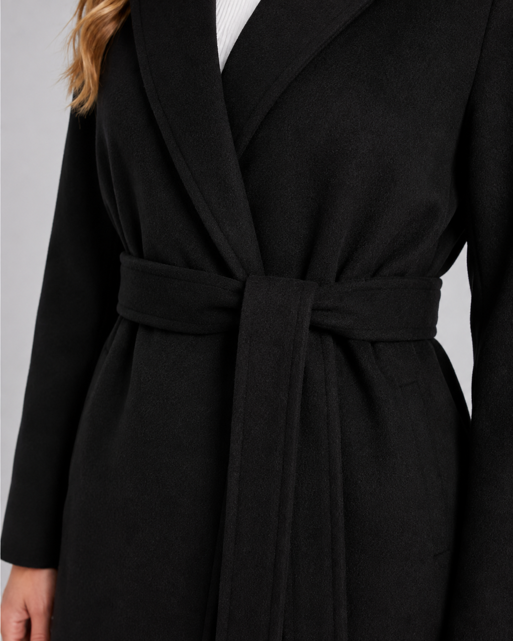 Kacob | Women's Belted Long Wrap Coat