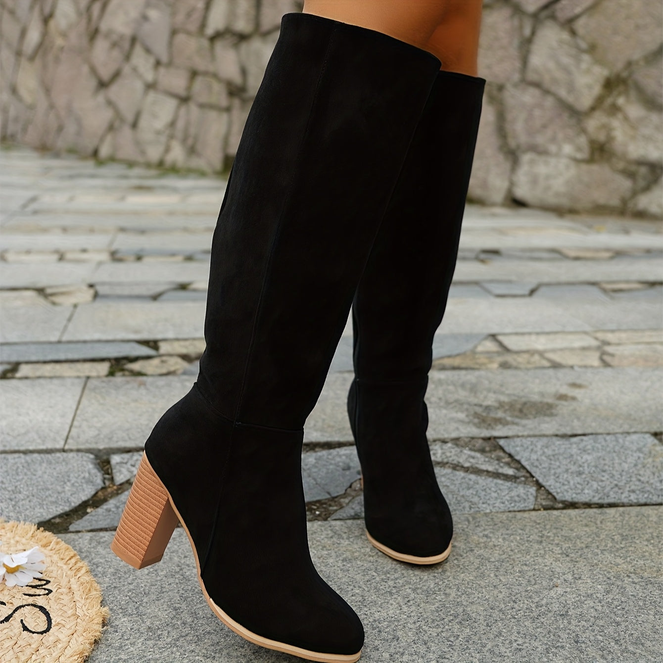 Kacob | Women's Block Heel Knee High Boots