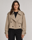Kacob | Women's Buckle Cuff Cropped Trench Coat