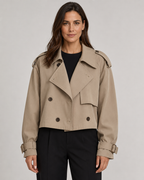 Kacob | Women's Buckle Cuff Cropped Trench Coat