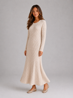 Kacob | Women's Cable Knit Long Sleeve Maxi Jumper Dress