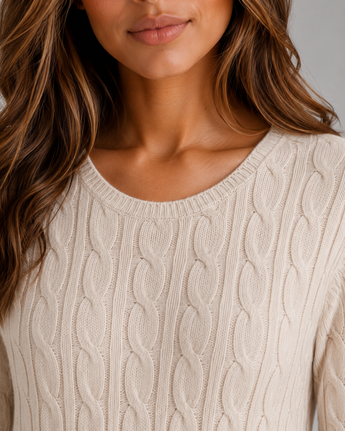 Kacob | Women's Cable Knit Long Sleeve Maxi Jumper Dress