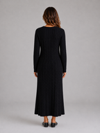 Kacob | Women's Cable Knit Long Sleeve Maxi Jumper Dress