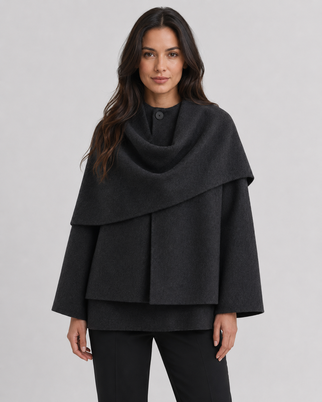 Kacob | Women's Cape Collar Scarf Coat