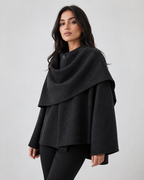 Kacob | Women's Cape Collar Scarf Coat