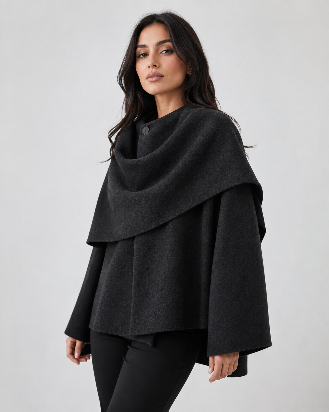 Kacob | Women's Cape Collar Scarf Coat