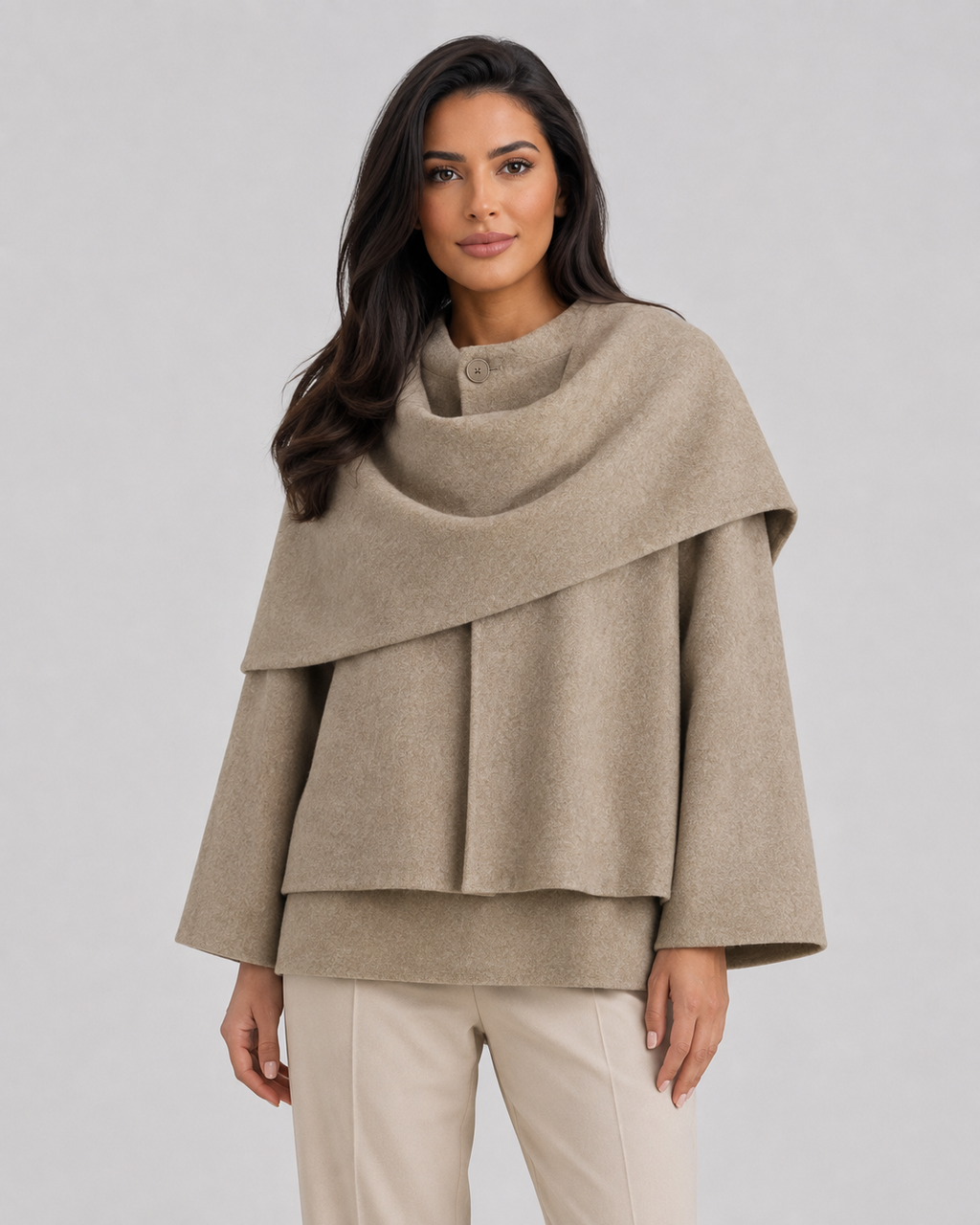 Kacob | Women's Cape Collar Scarf Coat